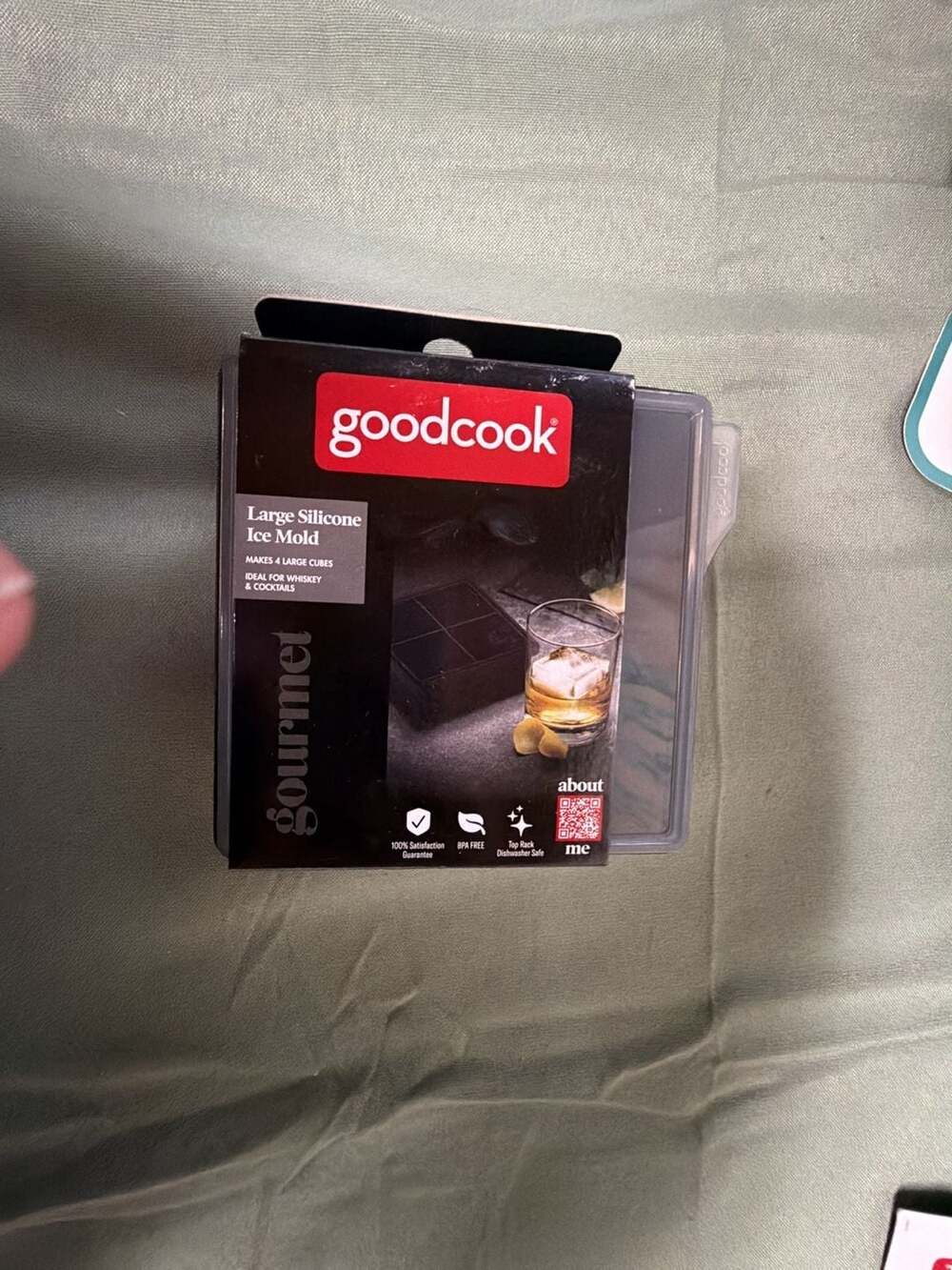 GoodCook Large Silicone Ice Mold Makes 4 Large Cubes Ideal for Whiskey & Cocktai